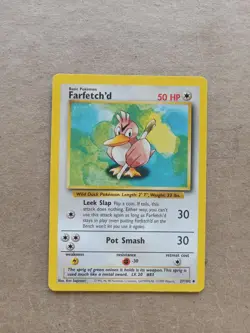 Farfetch'd 27/102 Uncommon Base Set Unlimited Pokemon Moderately Played - Image 1