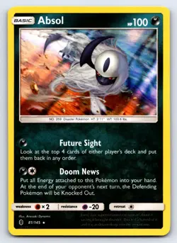 Absol 81/145 Holo Rare Guardians Rising Pokemon NM/M - Image 1
