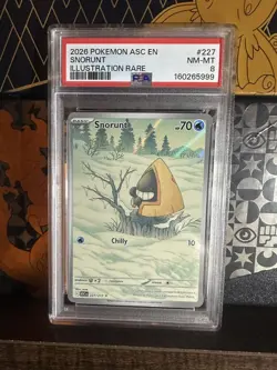 Snorunt 227/217 - Pokemon TCG - Ascended Heroes Illustration Rare Holo PSA 8 - Image 1