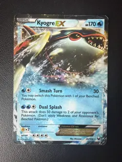 Pokemon Company Kyogre EX 26/108 Dark Explorers Ultra Rare Holo Eng 2012 MP - Image 1