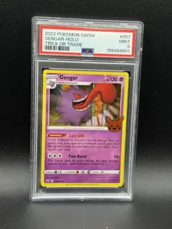 2022 Pokemon TCG Gengar Holo Trick or Trade #057 PSA 9 English - Image 1