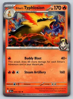 Ethan's Typhlosion 034/182 Rare Destined Rivals Pokemon Holo Near Mint - Image 1