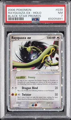 2006 POKEMON BLACK STAR PROMOS #039 RAYQUAZA EX-HOLO PSA 7 - Image 1