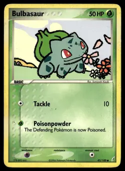 Bulbasaur 45/100 Common Crystal Guardians Pokemon Moderately Played - Image 1