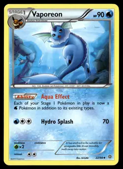Vaporeon 22/98 Uncommon Ancient Origins Pokemon Lightly Played - Image 1