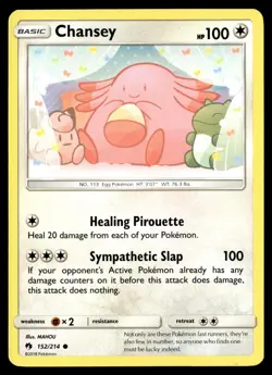 Chansey 152/214 Common Lost Thunder Pokemon Lightly Played - Image 1