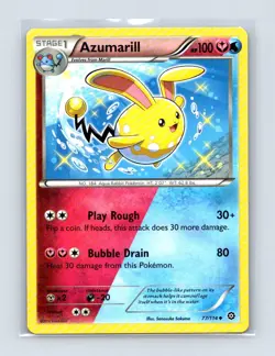 Azumarill 77/114 Uncommon Steam Siege Pokemon Lightly Played - Image 1