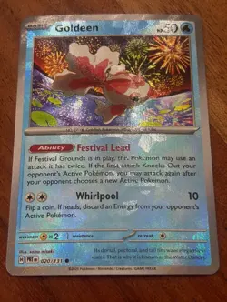 Pokemon TCG Goldeen 020/131 Prismatic Evolutions (Poke Ball Pattern) - Image 1