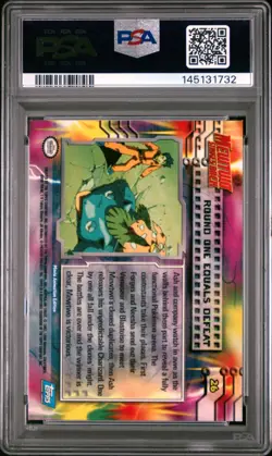 1999 TOPPS POKEMON THE MOVIE EDT ROUND ONE EQUALS DEFEAT #26 MOVIE EDITION PSA 9 - Image 2