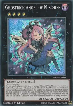 Ghostrick Angel Of Mischief - WSUP-EN035 - Super Rare - 1st Edition Yugioh - Image 1