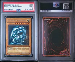 2002 YU-GI-OH! STARTER DECK: KAIBA #001 BLUE-EYES WHITE DRAGON PSA 6 - Image 3