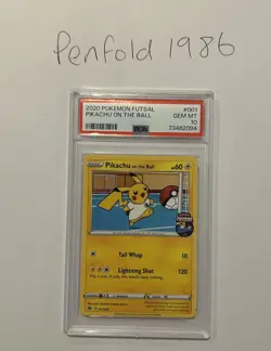 Pikachu on the Ball 001/005 Pokemon Futsal 2020 GEM MINT PSA 10 - Image 1