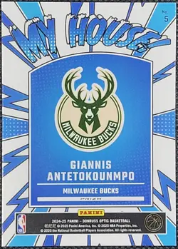 2024-25 Panini Donruss Optic - My House Giannis Antetokounmpo #5 Holo Prizm - Image 2