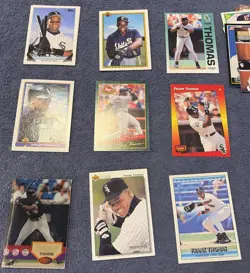 Frank Thomas Lot of 28 Cards Topps Upper Deck Rookie HOF White Sox - Image 2