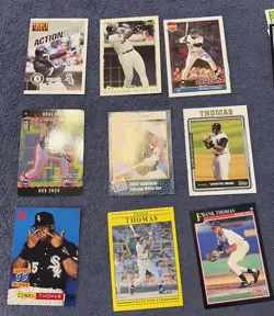Frank Thomas Lot of 28 Cards Topps Upper Deck Rookie HOF White Sox - Image 3