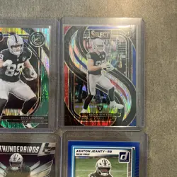 NFL Raiders Brock Brewers Select Shimmer Lot Ashton Jeanty Green Mosaic - Image 5