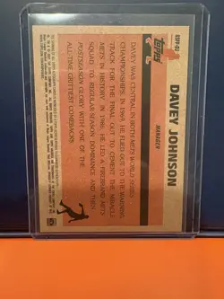 2022 Topps Archives 1983 Fan Favorites Davey Johnson #83FF-DJ Auto Mets - Image 2