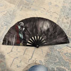 Disney Parks Tim Burton's The Nightmare Before Christmas Large Folding Hand Fan - Image 1