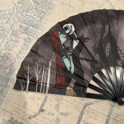 Disney Parks Tim Burton's The Nightmare Before Christmas Large Folding Hand Fan - Image 2