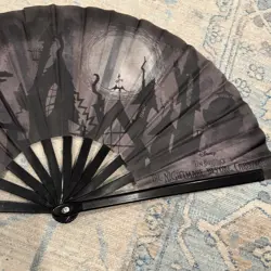 Disney Parks Tim Burton's The Nightmare Before Christmas Large Folding Hand Fan - Image 3