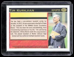 2023 Topps Archives #97FF-TK Tim Kurkjian Fan Favorites Autographs - Image 2