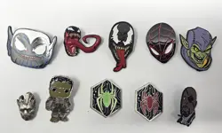 Marvel Pin Lot Spiderman Hulk Venom Groot Nick Fury Goblin Mixed Lot of 10 - Image 1