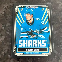 2025-26 O-Pee-Chee Retro Black Border #369 Collin Graf /100 San Jose Sharks - Image 1