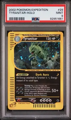 2002 Pokemon Expedition # 29 Tyranitar Holo PSA 9 Card MINT Rare Trusted Seller! - Image 1