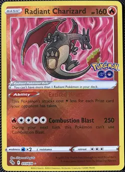 Radiant Charizard 011/078 Pokemon GO Holo - Pokemon Card - Image 1