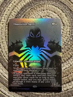 OPPOSITION AGENT FOIL [Borderless] - Mythic - MAR Marvel Eternal-Legal MTG 0019 - Image 1