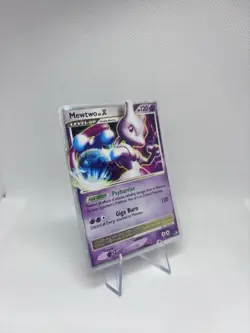 Pokemon Legends Awakened Mewtwo LV. X Holo Rare Card 144/146 LP MP Condition - Image 4