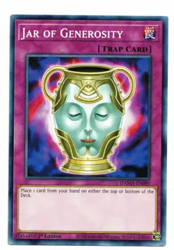 Yu-Gi-Oh Card: Jar of Generosity DAMA-EN080 Common 1st Edition! NM - Image 1