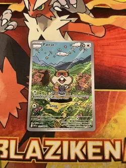 Patrat 152/086 White Flare Illustration Rare Pokemon Card NM - Image 1