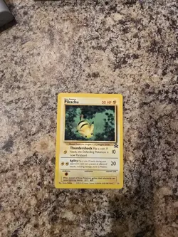 HP Pokemon PIKACHU Card BLACK STAR PROMO Set #27 The Power of One Movie Non-Holo - Image 1