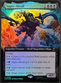 MTG Marvel Super Heroes Super-Skrull Extended Art Foil (Rare) - Image 1