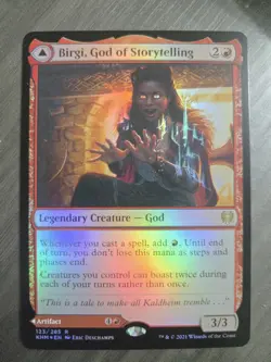 Birgi God of Storytelling / Harnfel Horn of Bounty Foil Kaldheim NM ENG MTG - Image 1