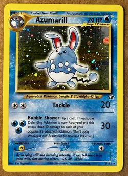 Pokemon TCG Azumarill 2/111 Neo Genesis Rare Holo Unlimited (NM) - Image 1