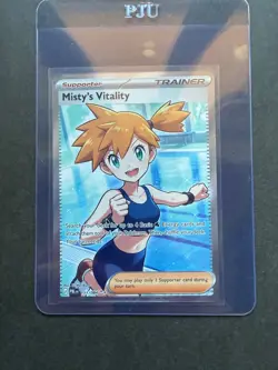 Misty's Vitality 111/084 Me05: Pitch Black Ultra Rare Pokemon TCG NM - Image 1