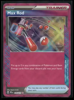 Max Rod 116/131 Holo Prismatic Evolutions NM/M Pokemon - Image 1