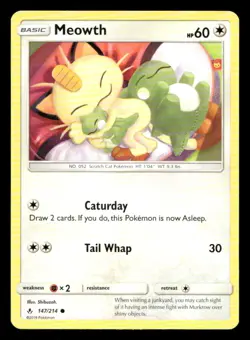 Meowth 147/214 Unbroken Bonds LP Pokemon - Image 1