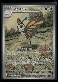 Beautifly 219/217 Ascended Heroes Holo NM/M Pokemon - Image 1
