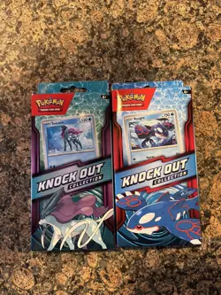 Pokemon TCG Knockout Collection KYOGRE & SUICUNE Foil Booster 4 Packs Both Boxes - Image 1