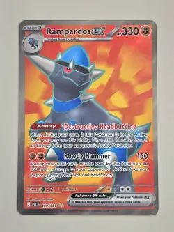 Rampardos ex 100/084 Me05: Pitch Black Holo full art pokemon ultra rare - Image 1