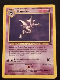 Haunter 21/62 Fossil Rare WOTC Pokemon Any 3 Free Ship - Image 1