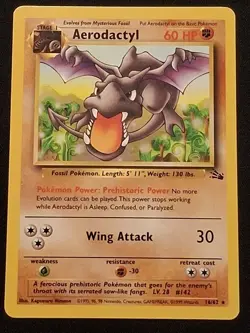 Aerodactyl 16/62 NM Fossil Rare WOTC Pokemon Any 3 Free Ship - Image 1