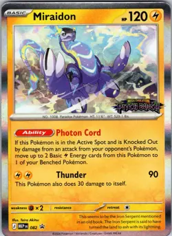 Miraidon (Pitch Black Stamped) 082 Holo ME: Mega Evolution Promo Pokemon NM - Image 1