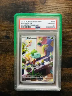 2024 Pokemon Stellar Crown Bulbasaur #143/142 PSA 10 GEM MINT - Image 1