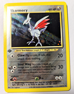 Pokemon TCG Skarmory 13/111 1st Edition Neo Genesis Holo Rare 60 HP Ken Sugimori - Image 1