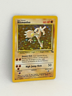 Pokemon Hitmonlee 7/62 Fossil Holo Rare WOTC Unlimited Near Mint LP Vintage - Image 2