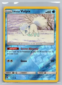 Reverse Holo Alolan Vulpix 53/214 Common Lost Thunder Pokemon NM - Image 1